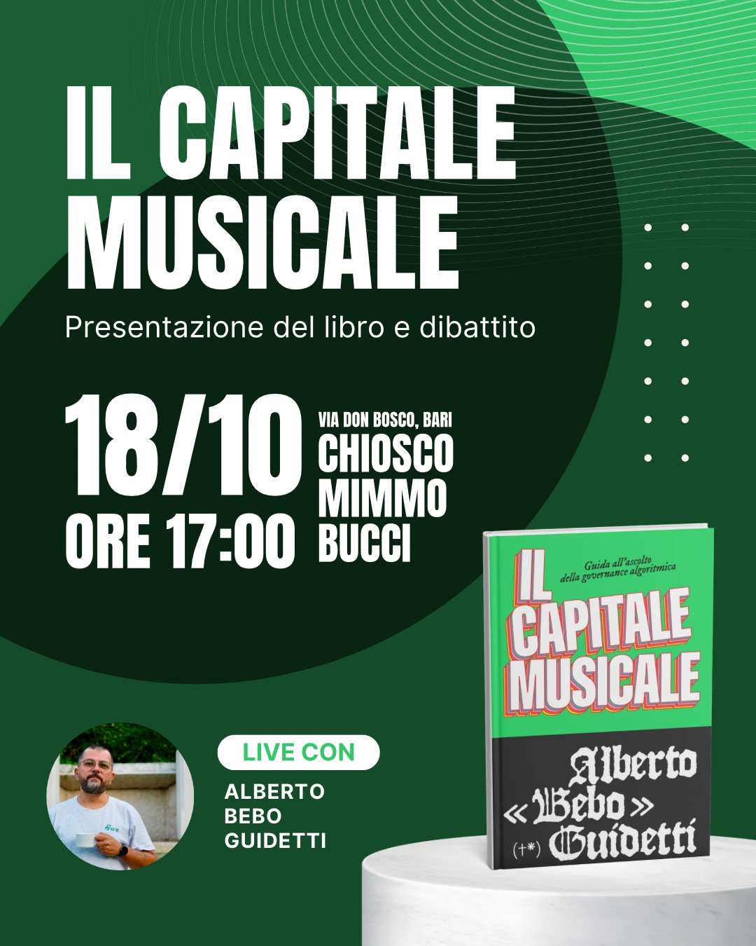 Locandina di Presentazione de “Il capitale musicale” di e con Alberto 
